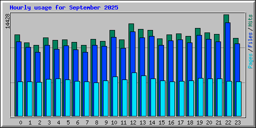 Hourly usage for September 2025