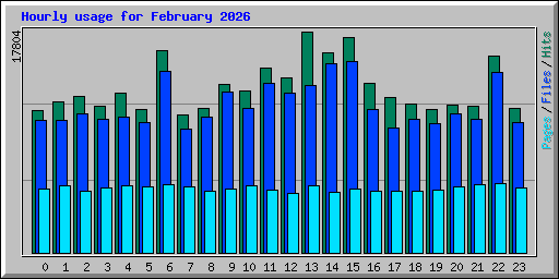 Hourly usage for February 2026